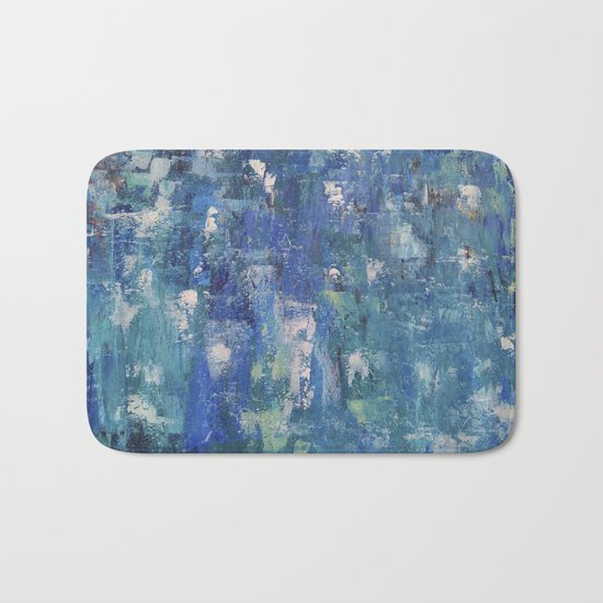 Abstract blue Bath Mat