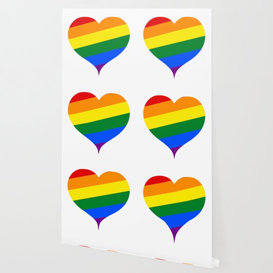 Lgbt Rainbow Heart Wallpaper By Lgbt Society6