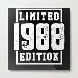 Birthday Original Retro Vintage Gift 1988 Metal Print | Birthdayparty, Retrostyle, Present, 33Years, Giftidea, Birthdaypresent, Mastercopy, Retrogaming, 1988, Birthday 
