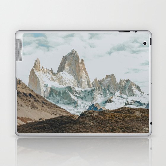 Argentina Photography - Lake In Front Of Huge Tall Mountain Laptop & iPad Skin