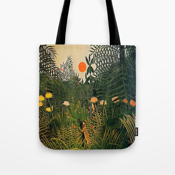 Henri Rousseau - Negro Attacked by a Tiger  Tote Bag