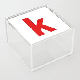 letter K (Red & White) Acrylic Box