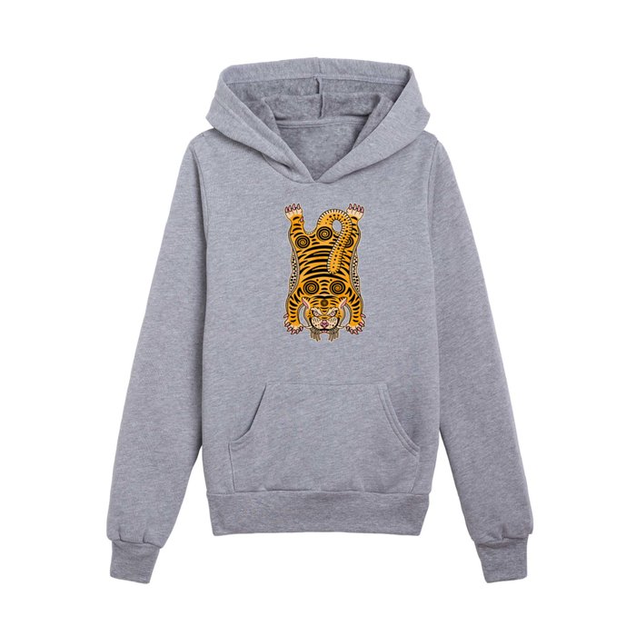 King Of The Jungle 01: Golden Tiger Edition Kids Pullover Hoodie