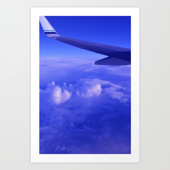Aerial Blue Hues II Art Print