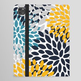 Modern Teal, Yellow and Blue iPad Folio Case
