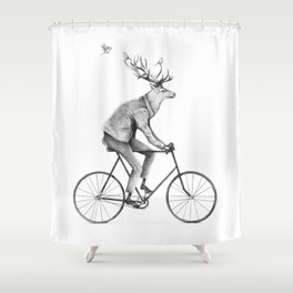 Even a Gentleman Rides Shower Curtain