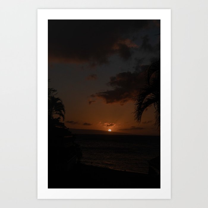 Maui Beach Sunset  Art Print