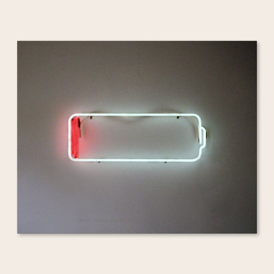 Low Battery Canvas Print