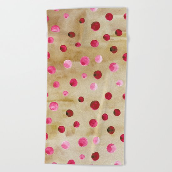 Polka Dot Pattern 04 Beach Towel