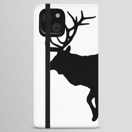 Graphic Silhouette Elk 02 iPhone Wallet Case