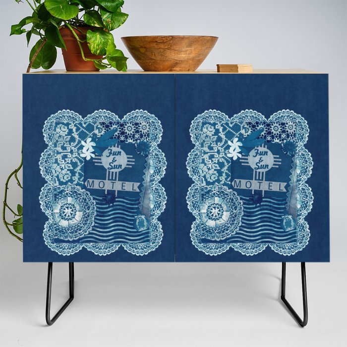 Fun Sun Motel Cyanotype Credenza