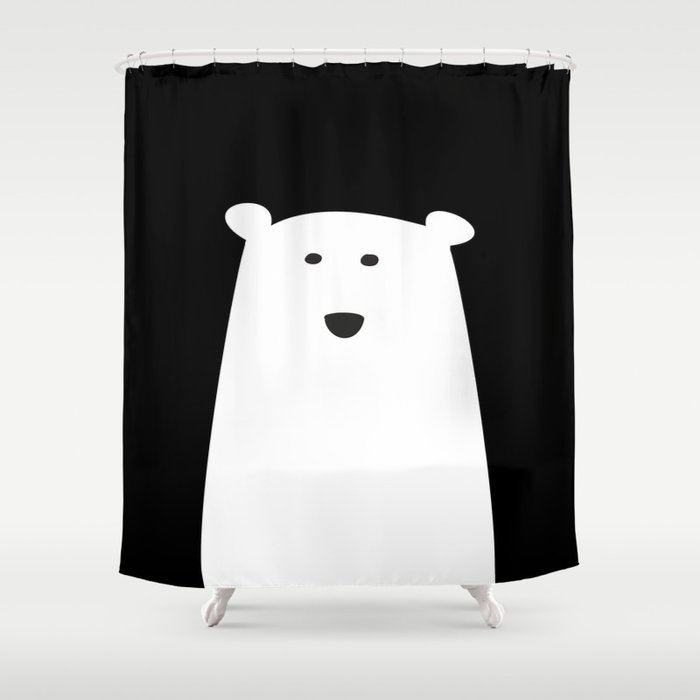Polar Bear Shower Curtain By Lhome, Polar Bear Shower Curtains