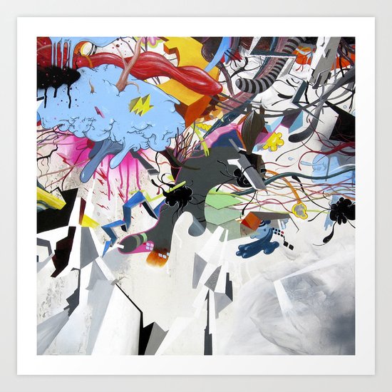 I blame the radio waves Art Print