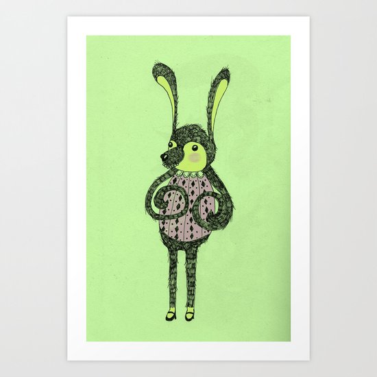 Mr. Bunny Art Print