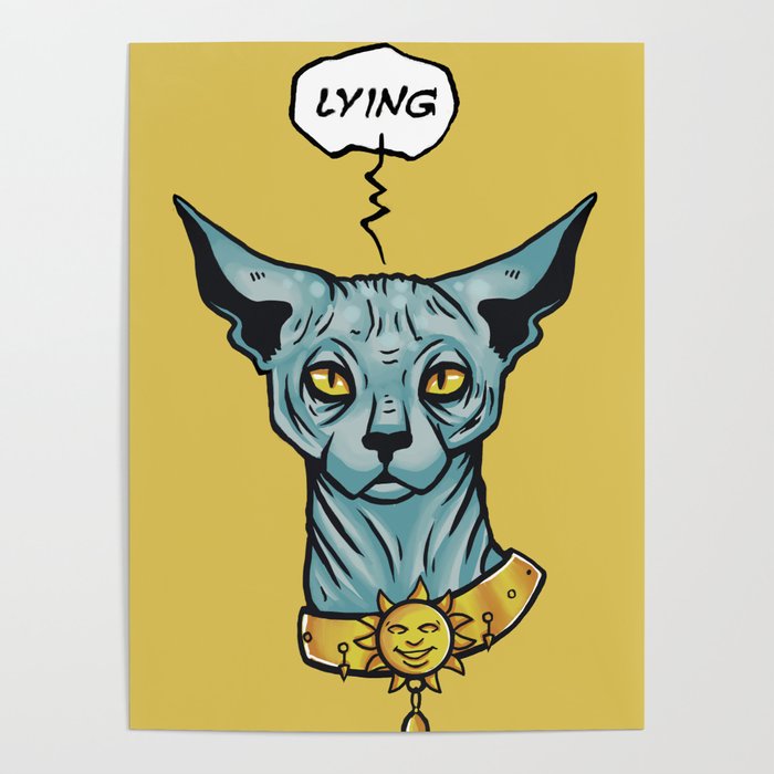 Lying cat  Poster