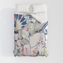 Gaudi Park Guell Mosaic Duvet Cover