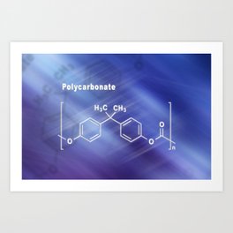 Polycarbonate PC, Structural chemical formula Art Print
