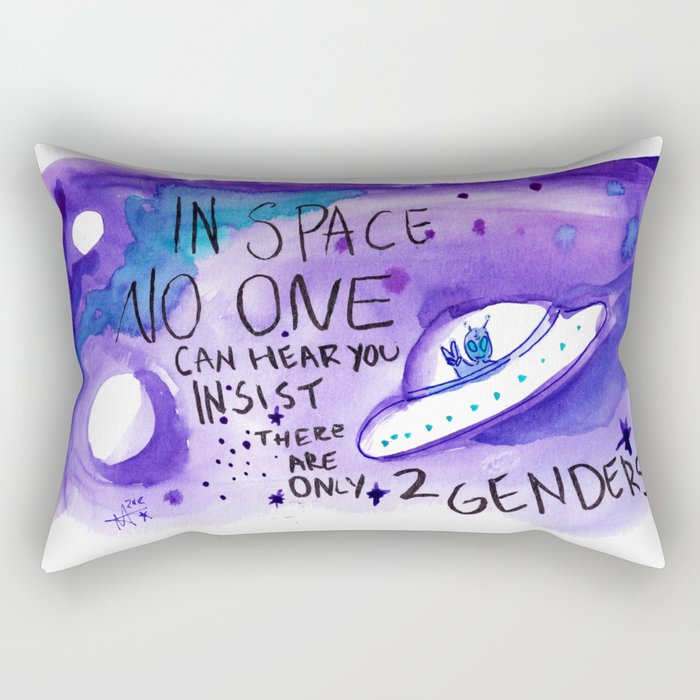 In Space Nobody Can Hear You Rectangular Pillow