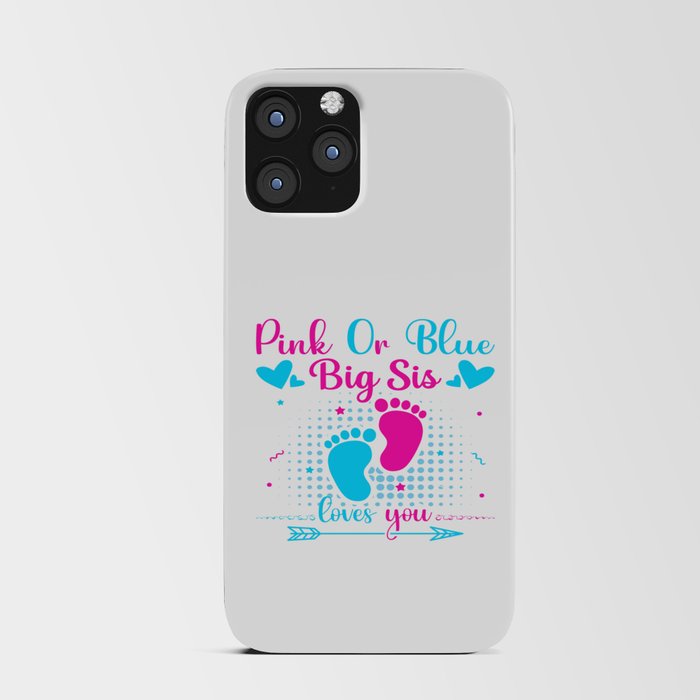 Pink Or Blue Big Sis Loves You iPhone Card Case