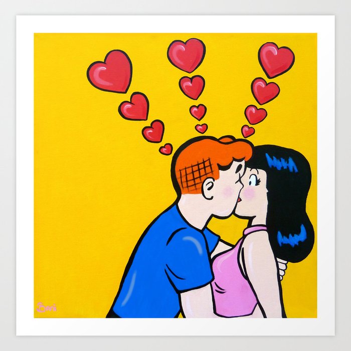 Играй целую. Арчи и Вероника поцелуй арт. Archie Kiss. Арчи поцелуй комикс. Veronica and Archie Kiss.