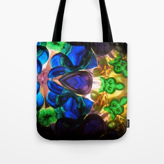 Kaleido: Blue, Green, Yellow Tote Bag