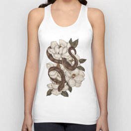 Snake and Magnolias Unisex Tank Top