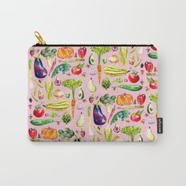Veggie Party Pink Carry-All Pouch