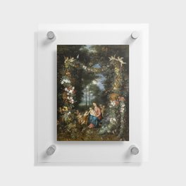 Madonna and Child with young Saint John the Baptist Floating Acrylic Print