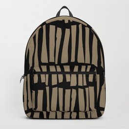 Black and Brown Dash Stripe Line Pattern Pairs DE 2022 Trending Color Tuscan Mosaic DE6208 Backpack
