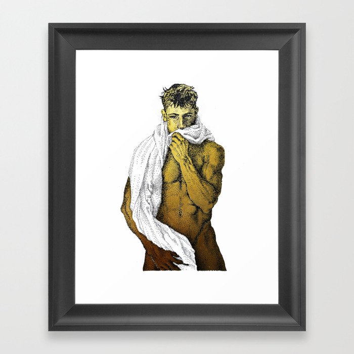 Joey - NOODDOOD (Gold not shiny) Framed Art Print