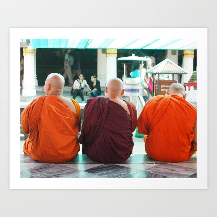 Three Wise Monks Art Print