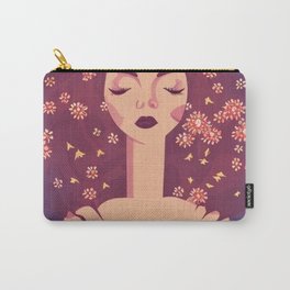 Unique Lady Flowers cryon Digital design for clothing, accessories and home decorations Carry-All Pouch | Lady, Woman, Flower, Illustration, Painting, Flowers, Art, Victorianlady, Instantdownload, Wallart 
