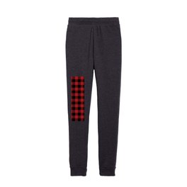 Buffalo Check Red And Black Kids Joggers