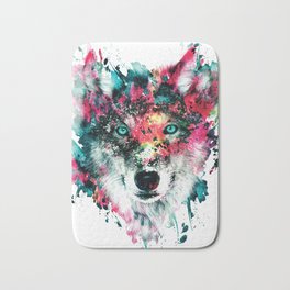 Wolf Bath Mat | Digital, Painting, Illustration, Animal 