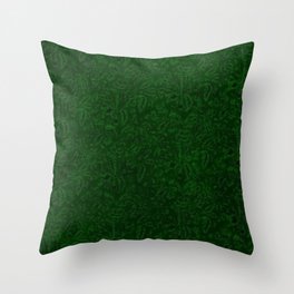 Vintage Floral Forest Emerald Green Throw Pillow
