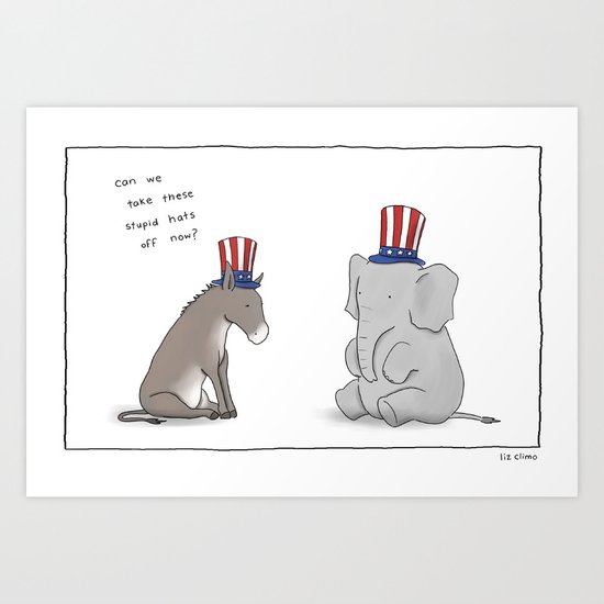 Election Art Print by Liz Climo Society6