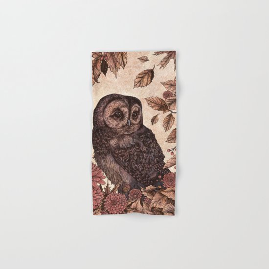 Tawny Owl Pink Hand & Bath Towel