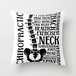Chiropractic Spine Therapist Chiro Chiropractor Throw Pillow