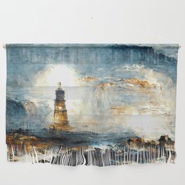 A lighthouse in the storm Wall Hanging