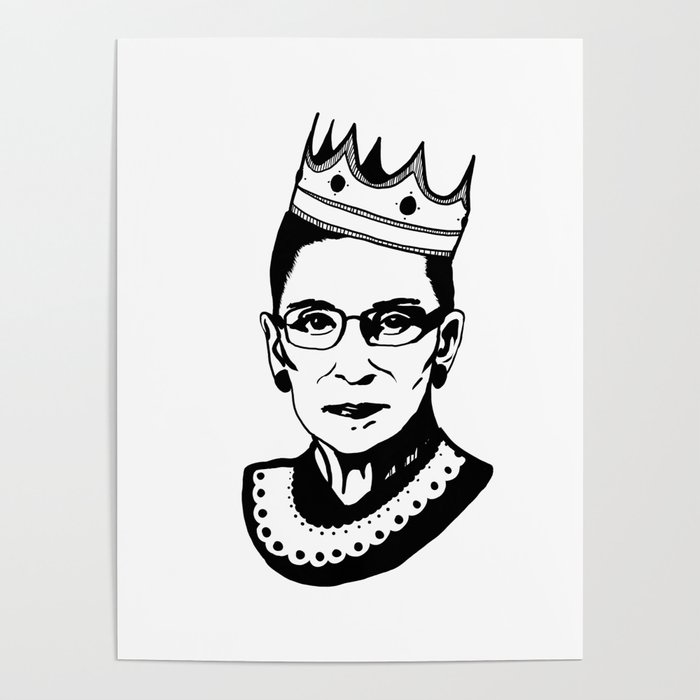 Rbg Associate Justice Ruth Bader Ginsburg Poster By Catbutt Co Society6
