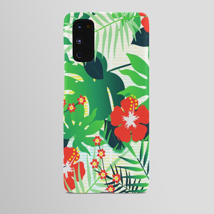 Tropical Floral Pattern - Aloha (Hawaiian) Shirt Pattern Android Case