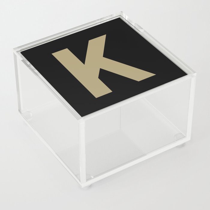 Letter K (Sand & Black) Acrylic Box