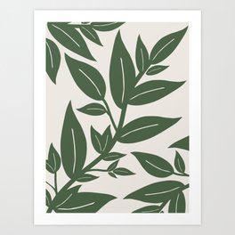 Green Leaves Botanical Art Print