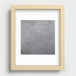 Modern Silver Leather Collection Recessed Framed Print