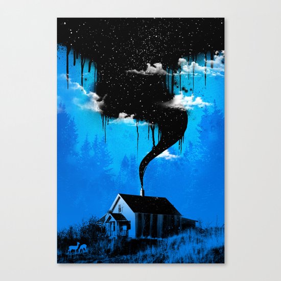 Black Smoke Canvas Print