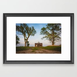 Abandoned 8767 Framed Art Print | Decay, Trees, Color, House, Rural, Landscape, Photo, Southdakota, Architecture 