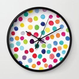 Color Pop Confetti Dots Wall Clock