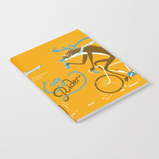 Easy Rider // (cycling hipster deer) Notebook