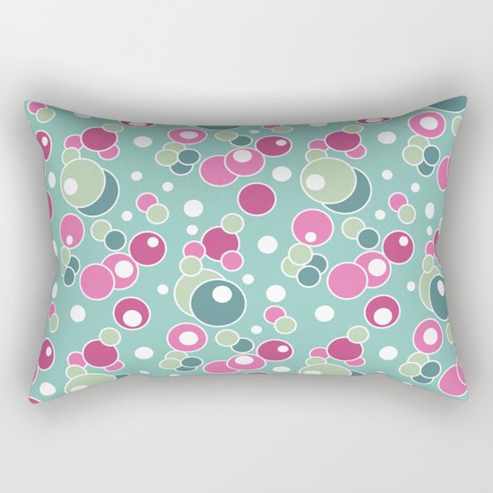 Retro. Multi-colored polka dots . Rectangular Pillow