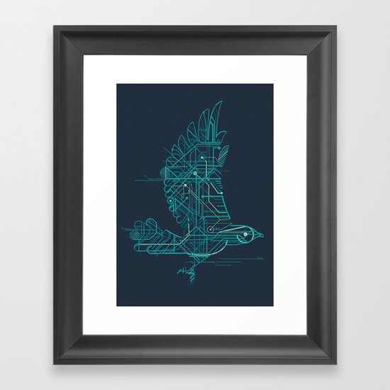 Wind-Up Bird Framed Art Print